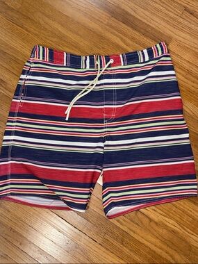 Johnnie-O Bunbury Half Elastic Swim Trunks in the color "Wake" XL